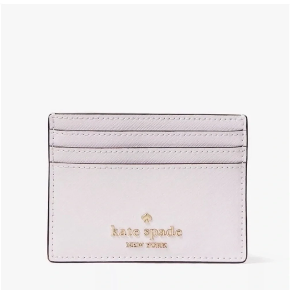 Kate Spade Madison Studded Faux Pearls Small Slim Card Holder, Lilac Moon